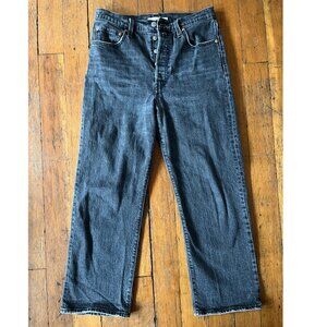 Levis Ribcage Ankle jeans size 29, length 26 (washed black)